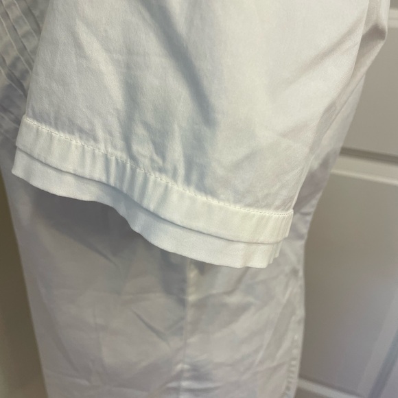 Lafayette 1448 New York off White Ruffle Short Sleeved Blouse size 12 - Picture 6 of 11